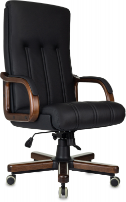 Кресло руководителя Бюрократ T-9932 Walnut кожа