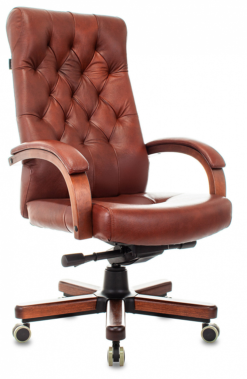 Кресло руководителя Бюрократ T-9928 WALNUT кожа
