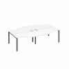 Рабочая станция каркас UNO столы Техно (4х140) эргономичные белый премиум / металлокаркас антрацит