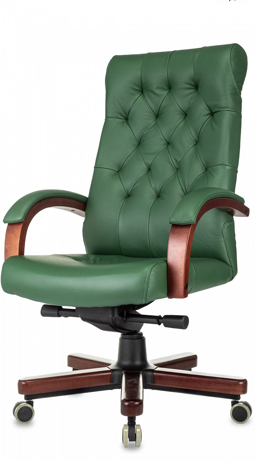 Кресло руководителя Бюрократ T-9928 WALNUT кожа