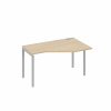 Стол эргономичный правый "Техно" на металлокаркасе DUE дуб скандинавский / металлокаркас серый