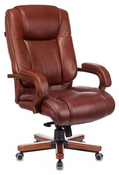 Кресло руководителя Бюрократ T-9925 WALNUT кожа