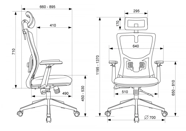 Кресло эргономичное Бюрократ MC-811-H