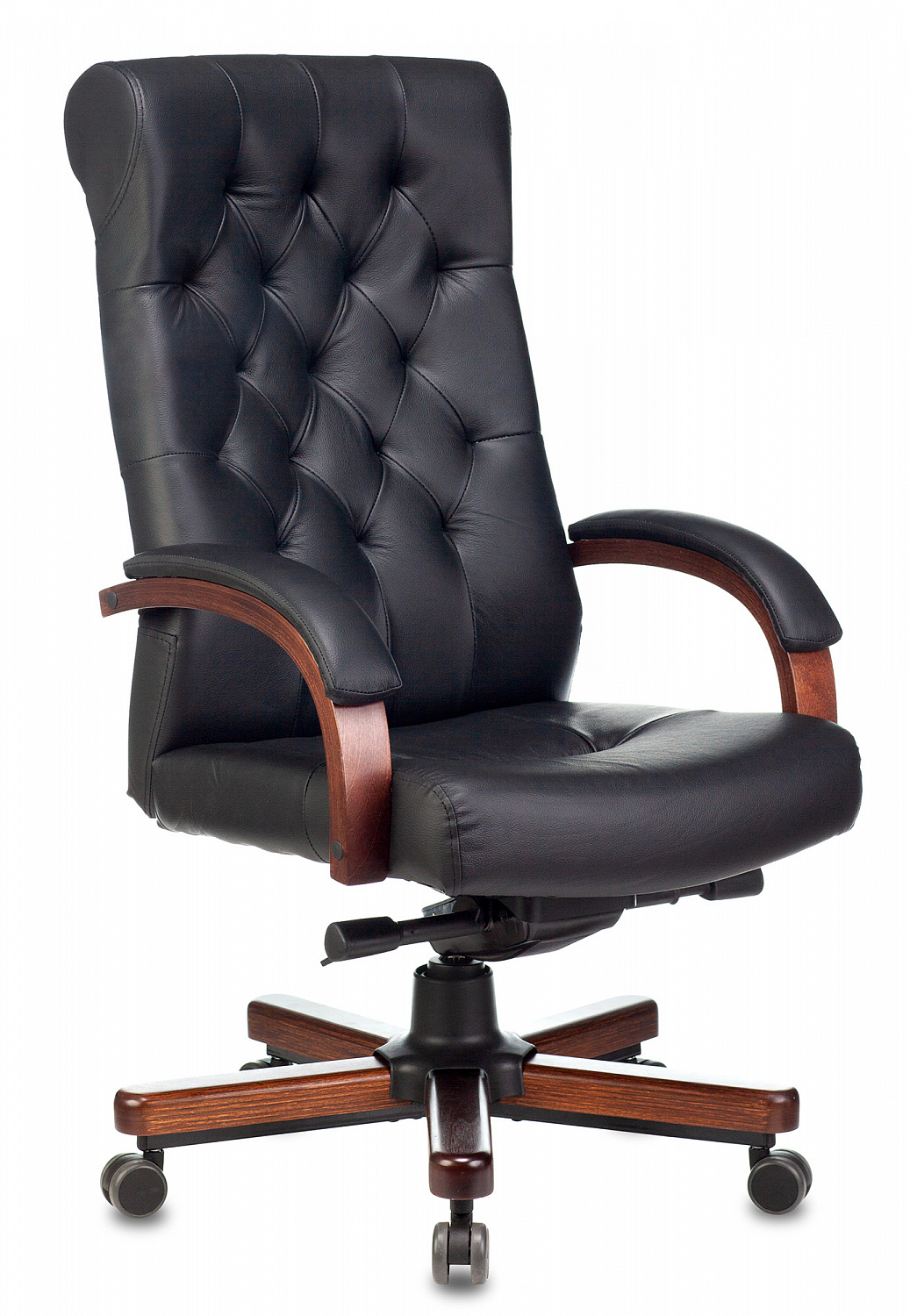 Кресло руководителя Бюрократ T-9928 WALNUT кожа