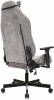Кресло игровое Knight N1 Fabric серый Light-19 с подголов. крестов. металл
