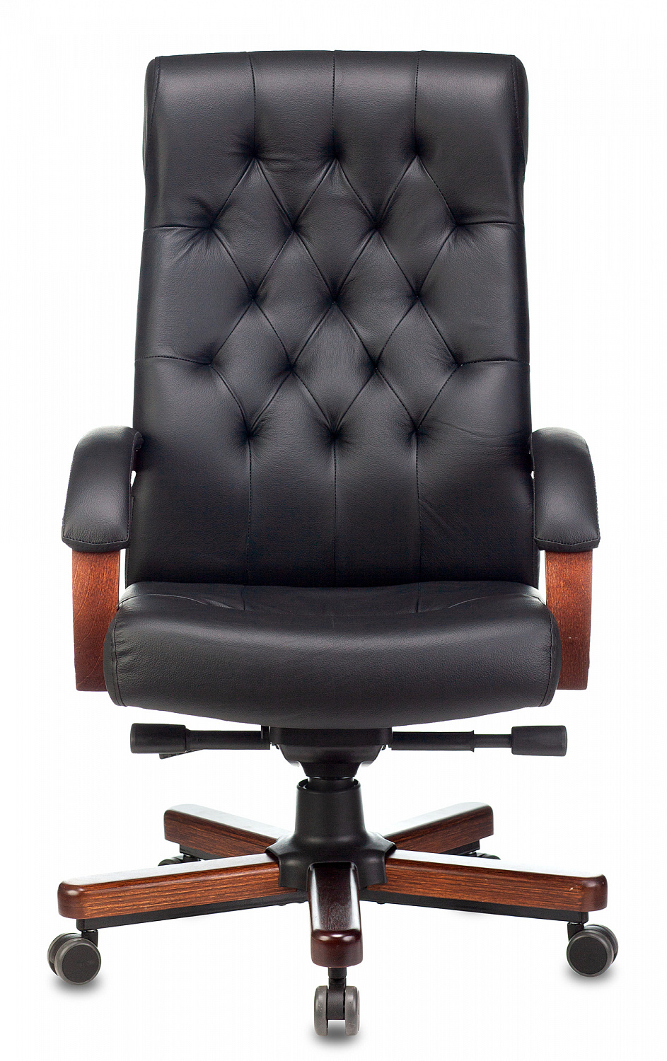 Кресло руководителя Бюрократ T-9928 WALNUT кожа