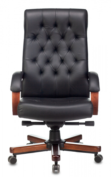 Кресло руководителя Бюрократ T-9928 WALNUT кожа