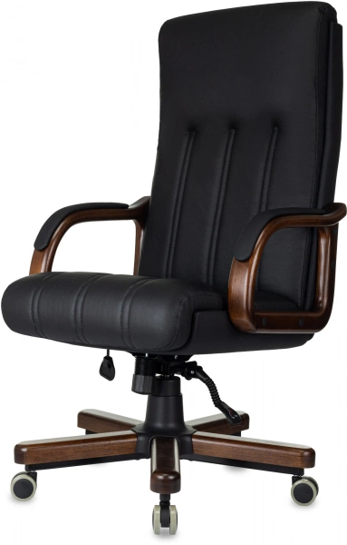 Кресло руководителя Бюрократ T-9932 Walnut кожа