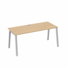 Стол письменный на металлокаркасе TRE натуральный дуб / металлокаркас серый