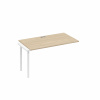 Секция рабочей станции 140 на каркасе QUATTRO дуб скандинавский / металлокаркас белый