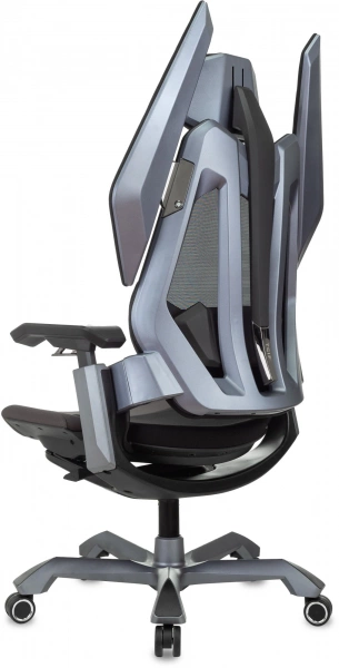 Кресло игровое Knight Aero черный крестов. пластик пластик серебро