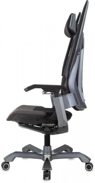 Кресло игровое Knight Aero черный крестов. пластик пластик серебро